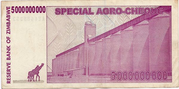 Hovedbilde Zimbabwe, 5 000 000 000 dollars 2008