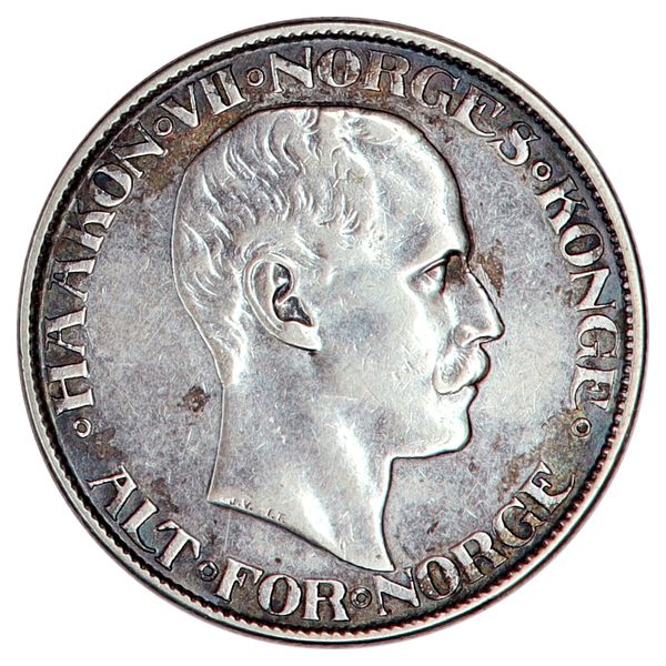 Hovedbilde 2 kroner 1908, kv. 1/1+