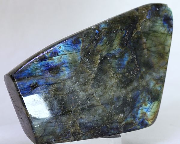 Hovedbilde Labradoritt/spektrolitt, helslipt (labradorite, spectrolite)