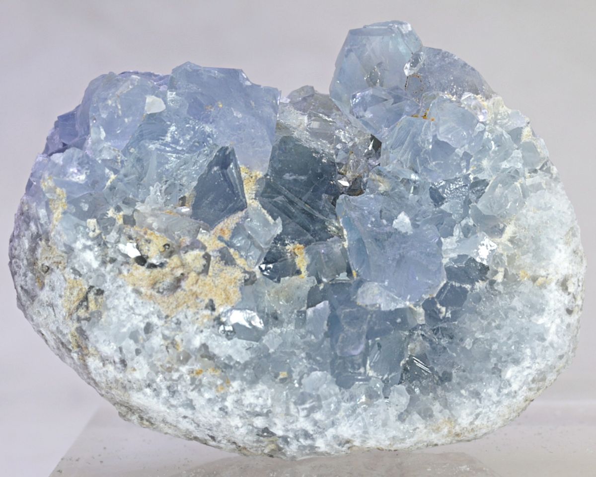 Cølestinkrystallgruppe fra Madagaskar