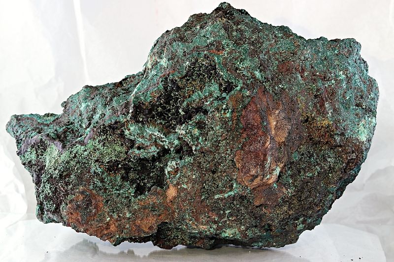 Malakitt, kupritt og div. kobbermineraler, Tafraout