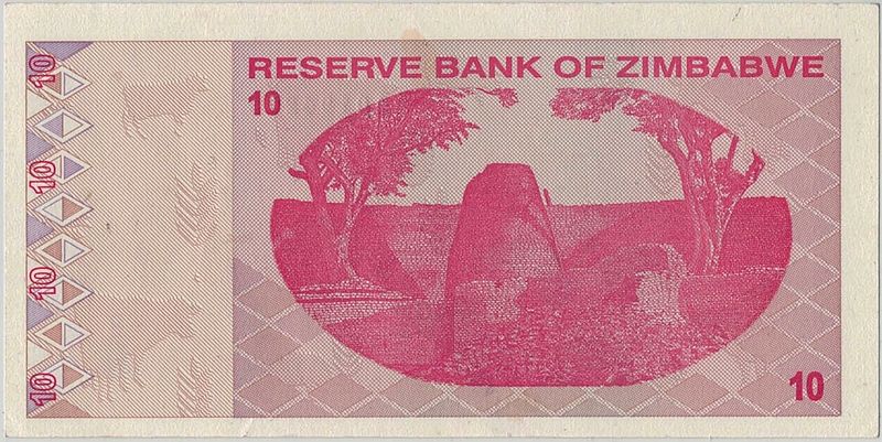 Zimbabwe, 10 dollars 2009