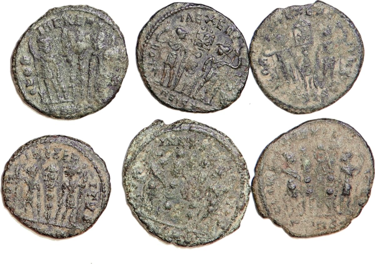Constantius II, studielott, 6 stk
