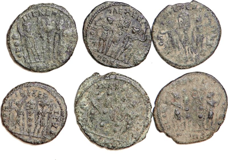Constantius II, studielott, 6 stk