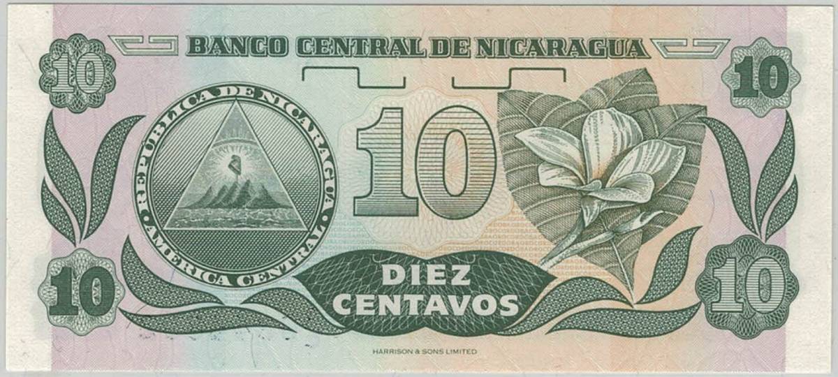 Nicaragua, 10 centavos 1991, F. H. Córdoba
