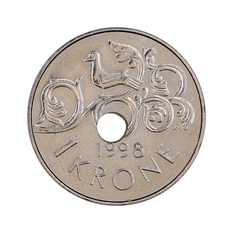 Skjevt hull! 1 krone 1998