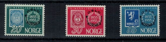 Hovedbilde NK 428-430, Norwex 1955, postfrisk serie