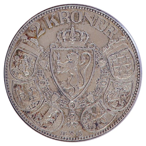 Hovedbilde 2 kroner 1915 Kv. 1+
