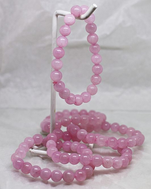 Hovedbilde Armbånd av rosenkvarts, 18 cm, 8 mm kuler