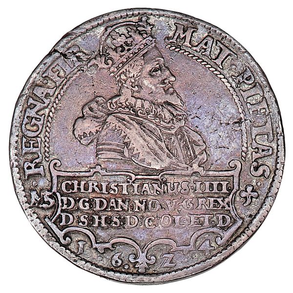 Hovedbilde Christian IV, 1 speciedaler 1624, norsk sølv