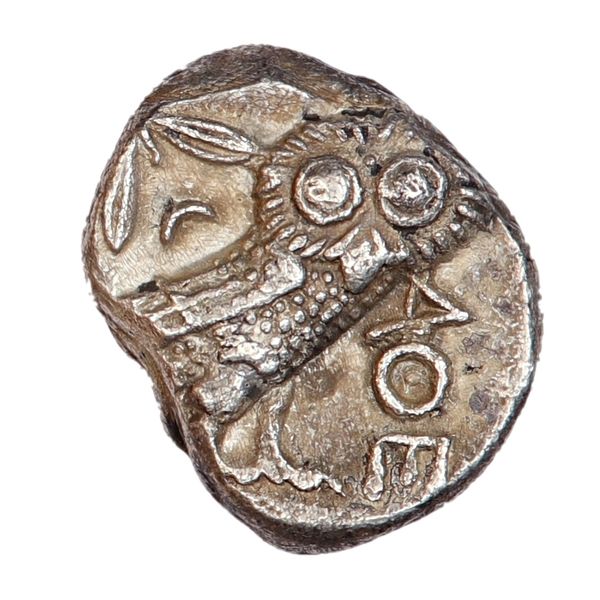 Hovedbilde Reservert, Platons mynt, Athen,uglemynt, 353-295 f.Kr.