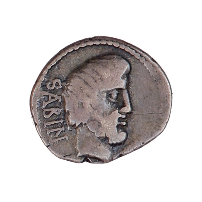 Hovedbilde Sabinus, denar, 89 f.Kr. sabinerrovet