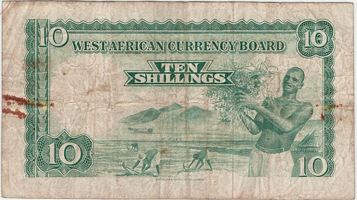 British West Africa, 10 shillings 1955