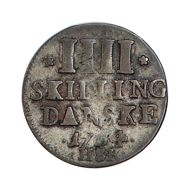 Hovedbilde Frederik V, 4 skilling 1764
