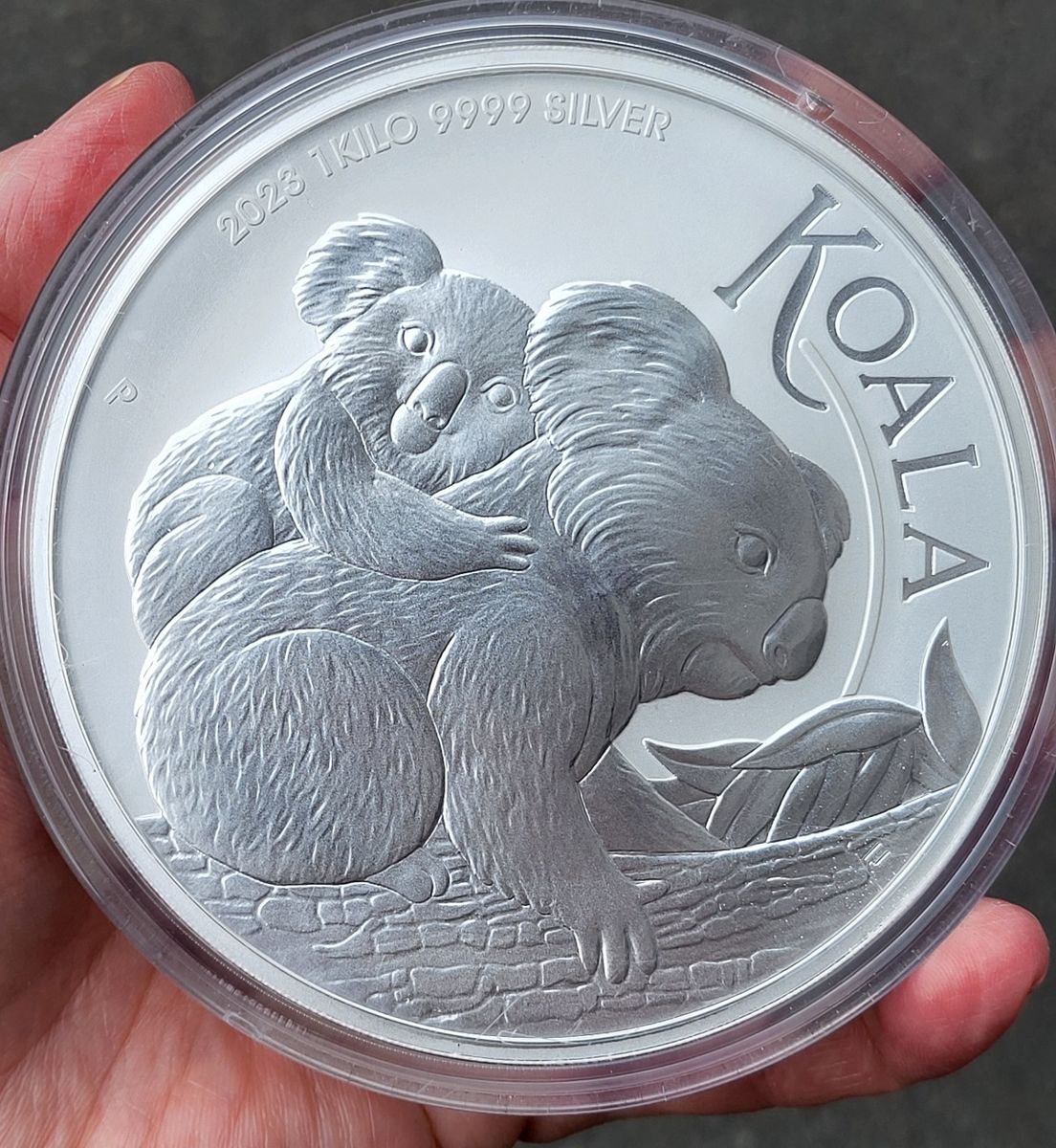 SPOT +12%, 1 kg rent sølv, Australia, koala, FORHÅNDSSALG!
