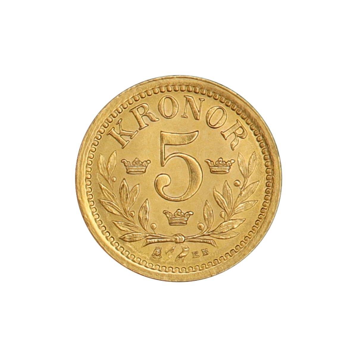Sverige, 5 kronor 1898, anhengt, 2,01 gram gull