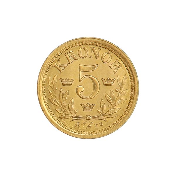 Hovedbilde Sverige, 5 kronor 1898, anhengt, 2,01 gram gull