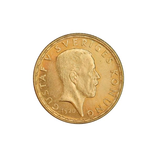 Hovedbilde Sverige, 5 kronor 1920, anhengt, 2,01 gram gull