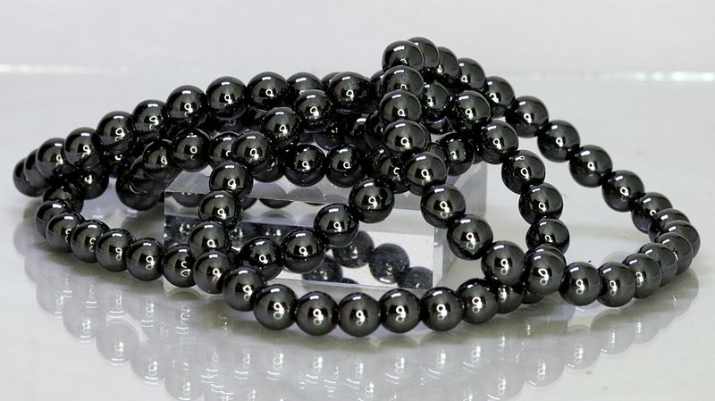Hematitt, armbånd, 8 mm