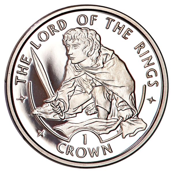Hovedbilde Ringenes Herre, 5 x sølvcrowns + The One Ring