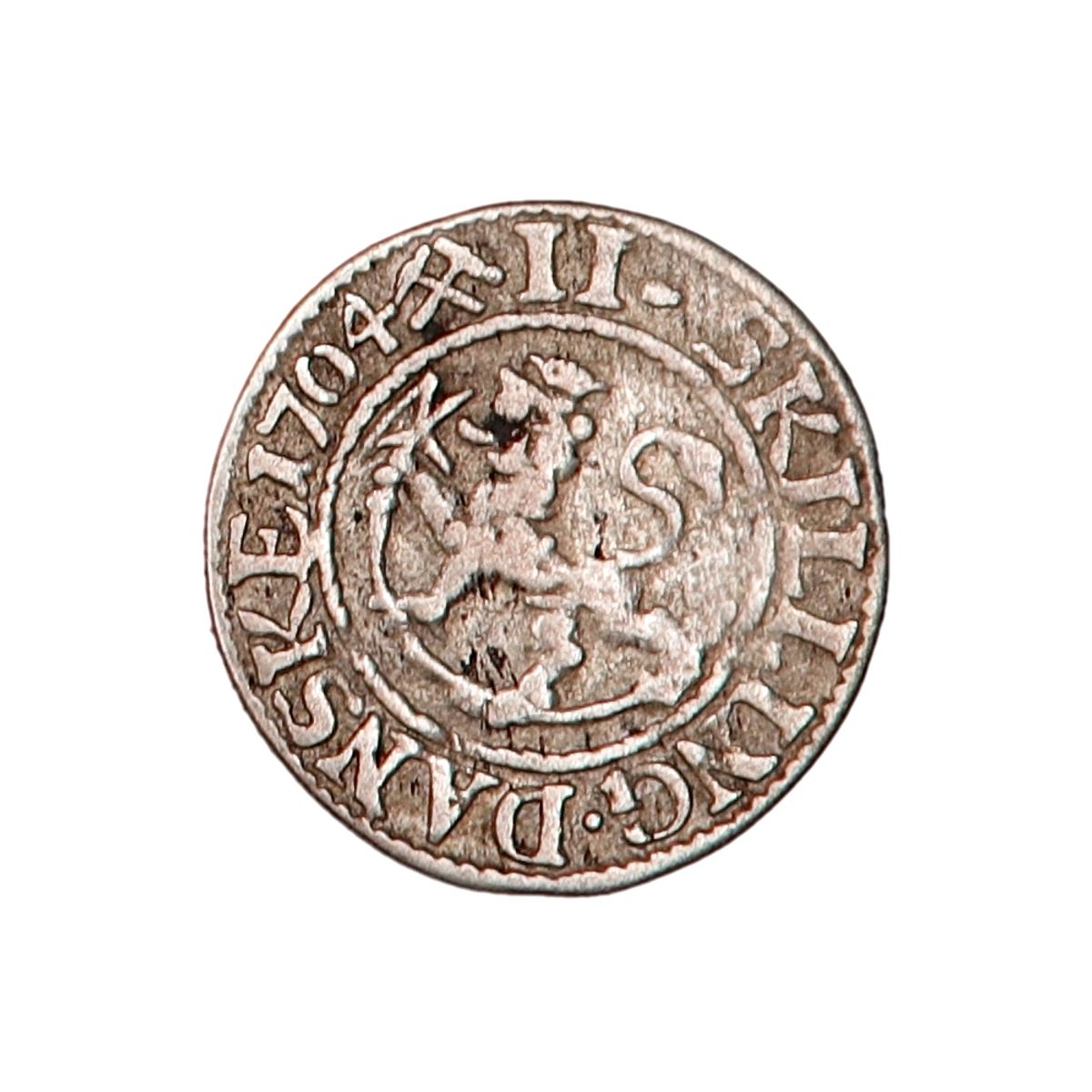 Frederik IV, 2 skilling 1704