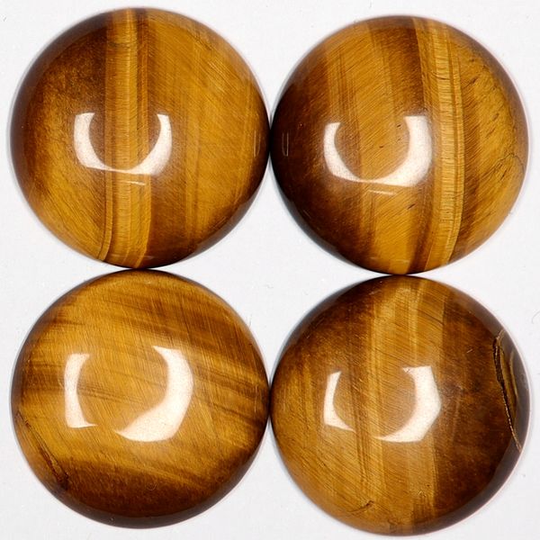 Hovedbilde Cabochon, tigerøye, gul, 25 mm