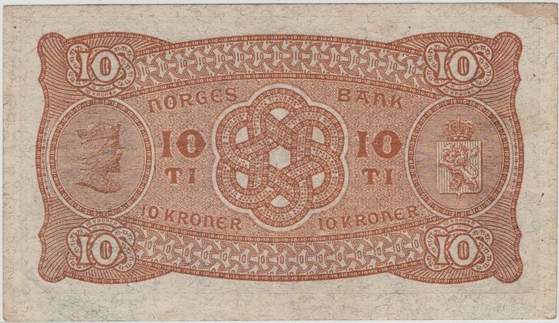10 kroner 1943 E, kv. 1/1+