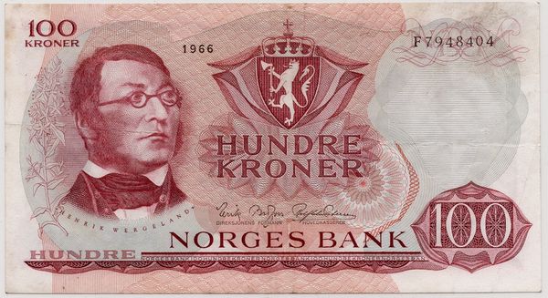 Hovedbilde Norge, 100 kroner 1966