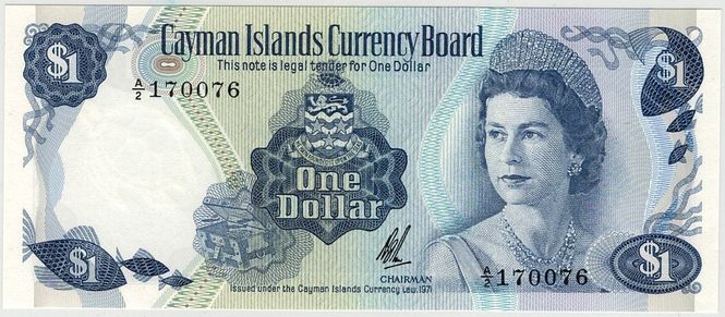 Hovedbilde Caymanøyene, 1 dollar 1971