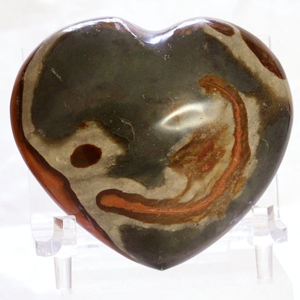 Hovedbilde Flerfarget jaspis, hjerte, fra Madagaskar