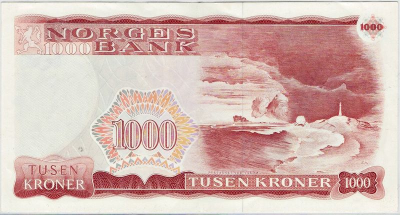 1000 kroner 1978 X, erstatningsseddel