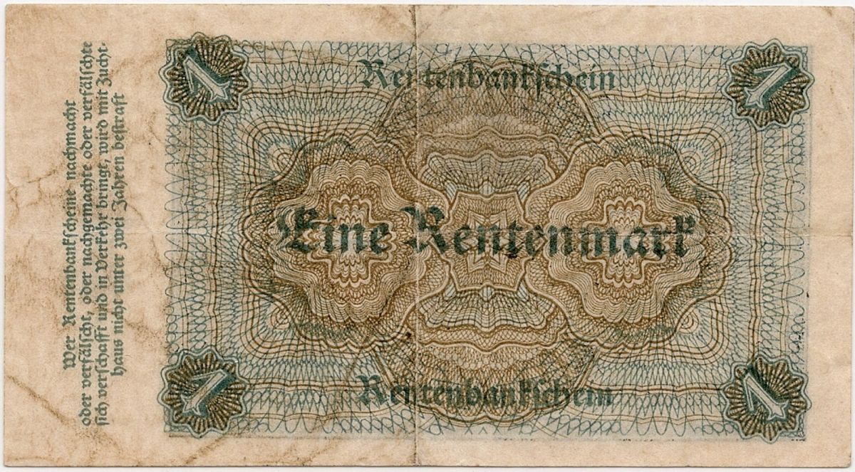 Tyskland, 1 rentenmark 1923
