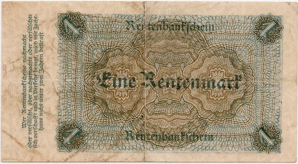 Hovedbilde Tyskland, 1 rentenmark 1923