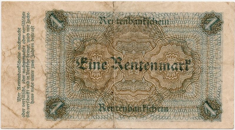 Tyskland, 1 rentenmark 1923