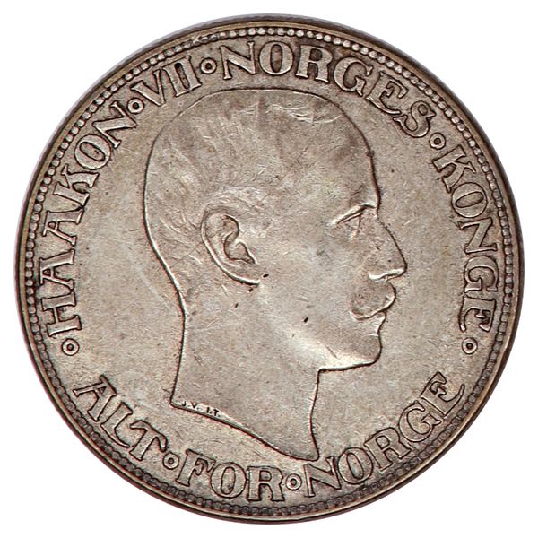 Hovedbilde 2 kroner 1915, kv. 1+