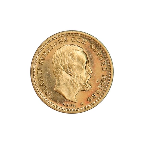 Hovedbilde Sverige, 5 kronor 1901, 2,01 gram gull