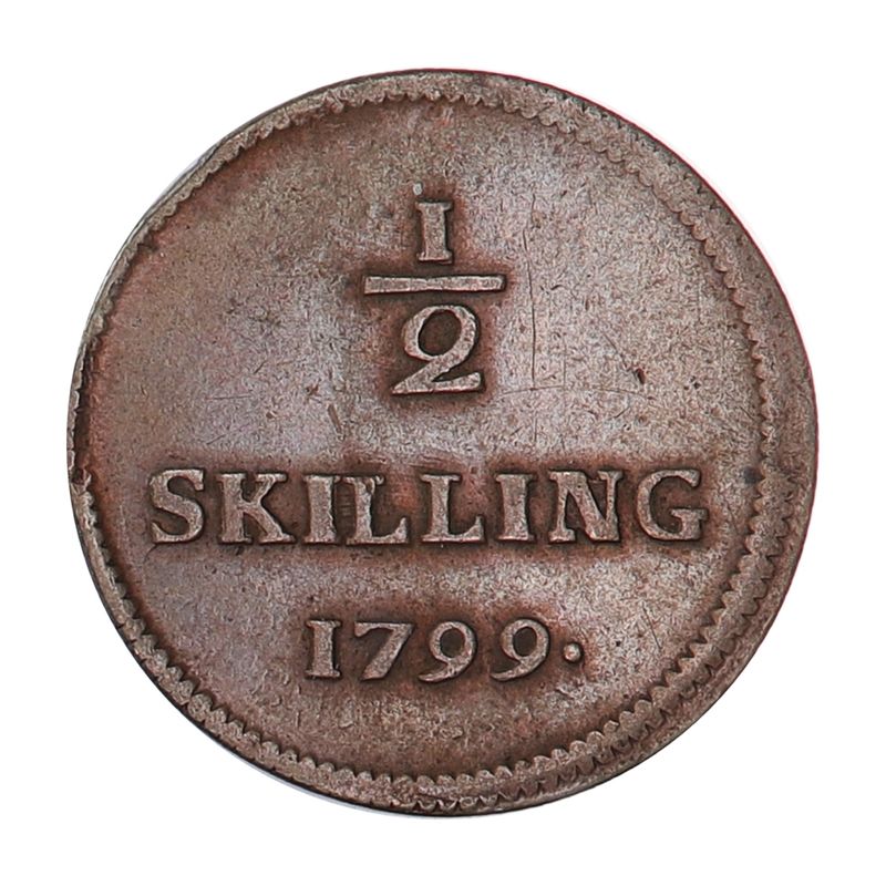 Sverige, 1/2 skilling 1799
