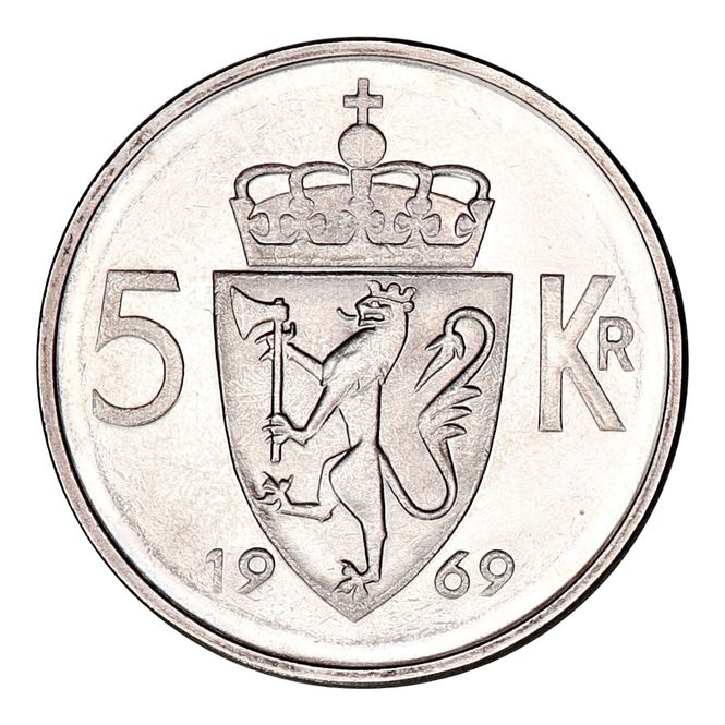 Hovedbilde 5 kroner 1969 Kv. 0