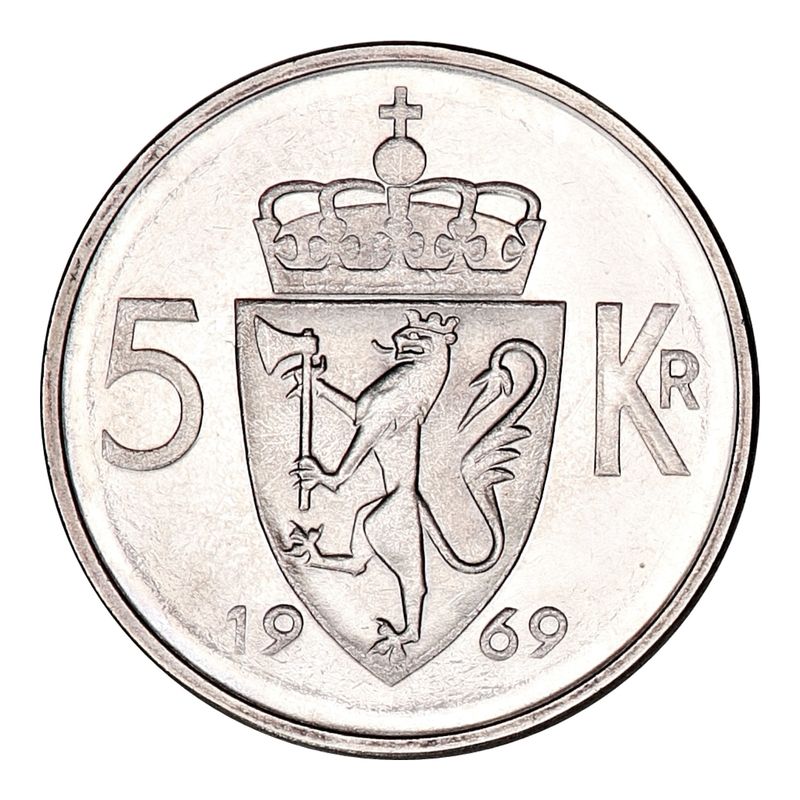 5 kroner 1969 Kv. 0