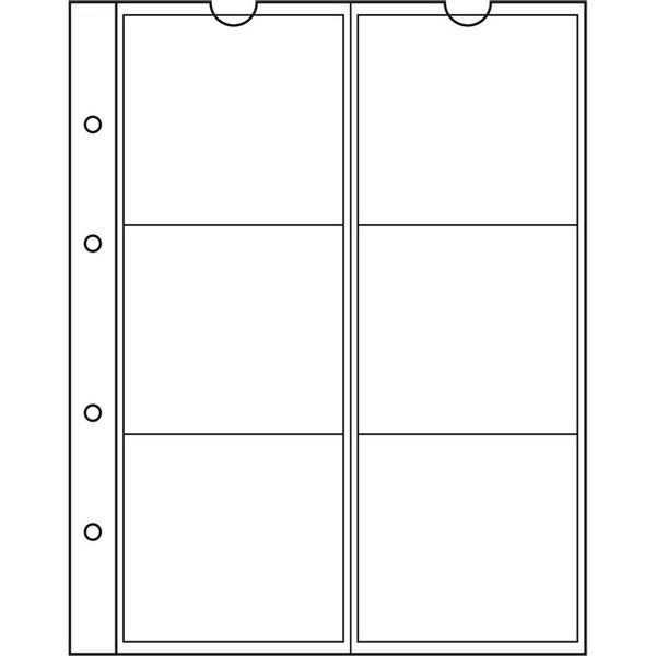 Hovedbilde 6 lommer, myntark, Numis-album