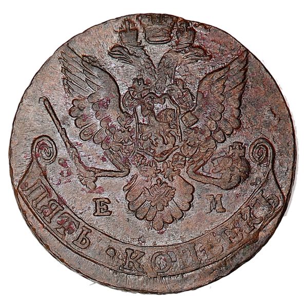 Hovedbilde Russland, 5 kopek 1782, kv, 01+