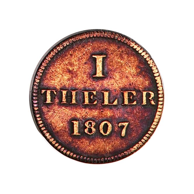 Hovedbilde Tyskland, 1 theler 1807, judenpfennig