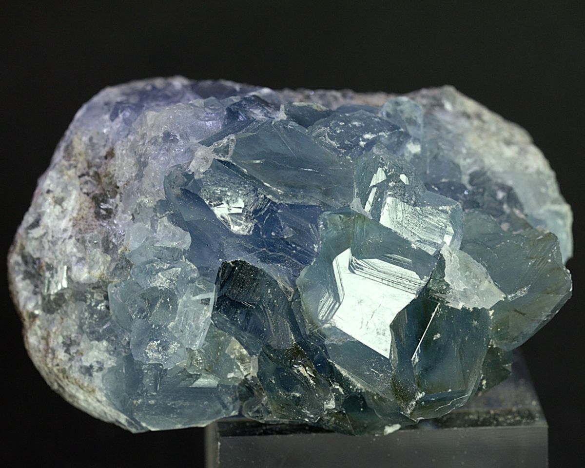 Cølestinkrystallgruppe fra Madagaskar