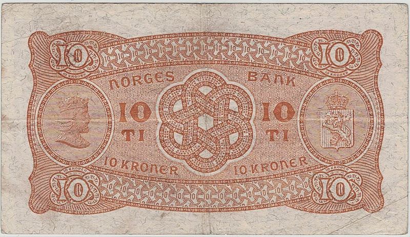 10 kroner 1942 B, kv. 1/1-