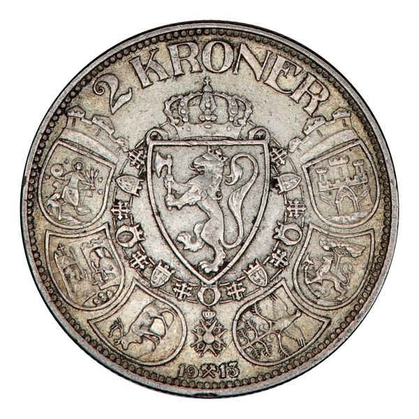 Hovedbilde 2 kroner 1913, kv. 1+