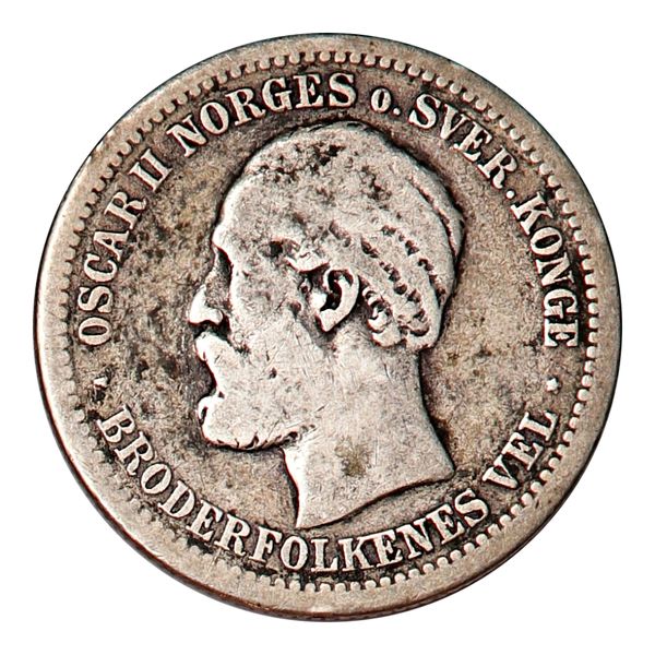 Hovedbilde 1 krone 1877, kv. 1/1-