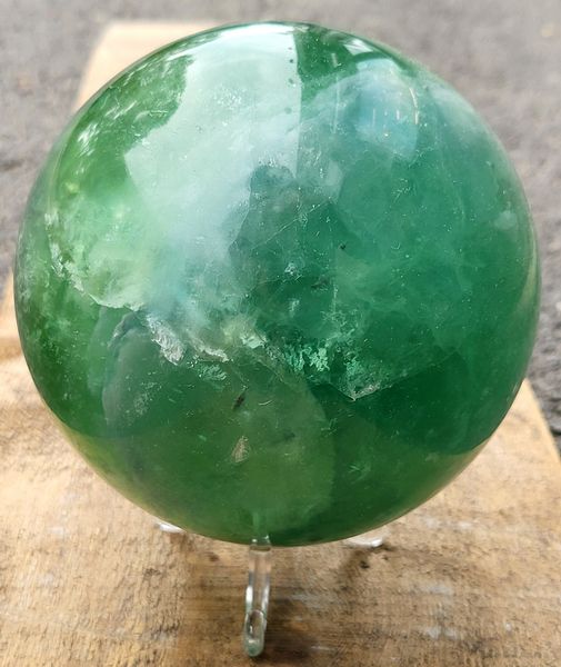 Hovedbilde Grønn fluoritt, stor kule, 10 cm