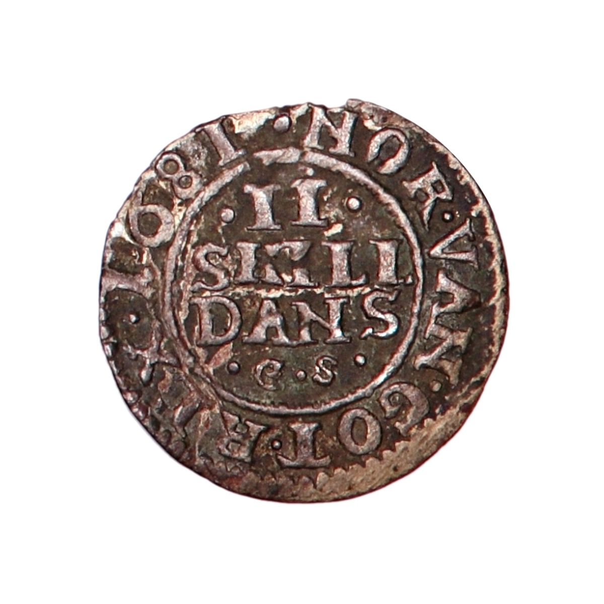 Danmark, 2 skilling 1681