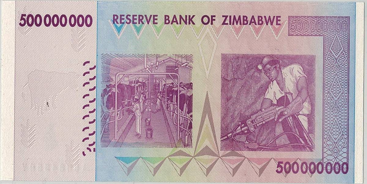 Zimbabwe, 500 000 000 dollars 2008