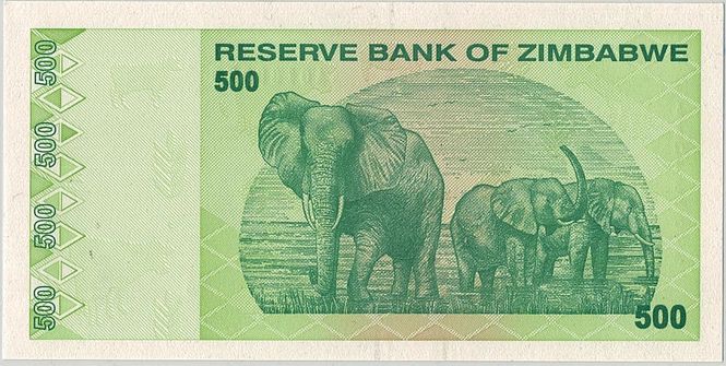 Hovedbilde Zimbabwe, 500 dollars 2009